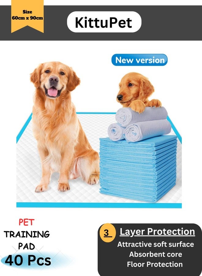 KittuPet Puppy Pee Pads 60xcm 90cm 50 Count | Dog Pee Training Pads Super Absorbent & Leak-Proof | Disposable Pet Piddle and Potty Pads for Puppies | Dogs | Doggie| Cats | Rabbits - Image 1