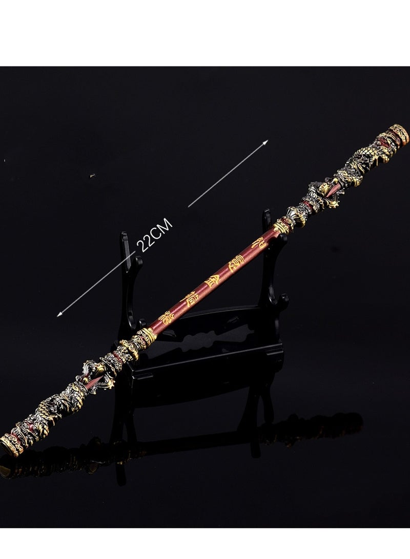 22CM Black Myth Wukong game peripheral Monkey King Ruyi Golden Hoop Full Metal Toy  - Image 4