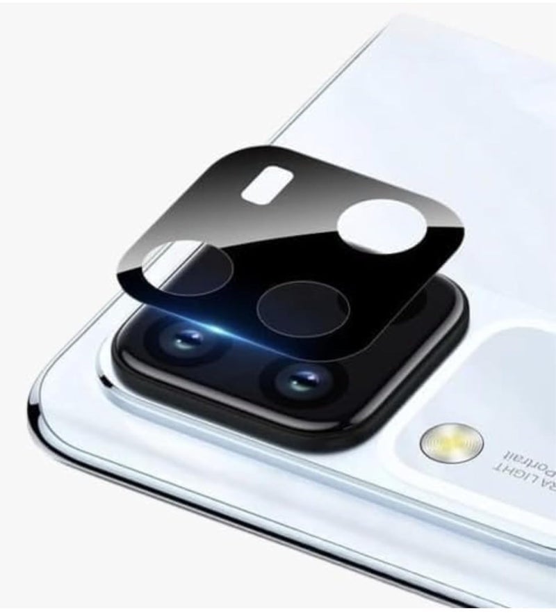WonReza حماية زجاج الكاميرا الخلفية لهاتف Vivo V30 | Vivo V30 Pro 5G [3D بريميوم] واقي عدسة الكاميرا (أسود) - Image 1