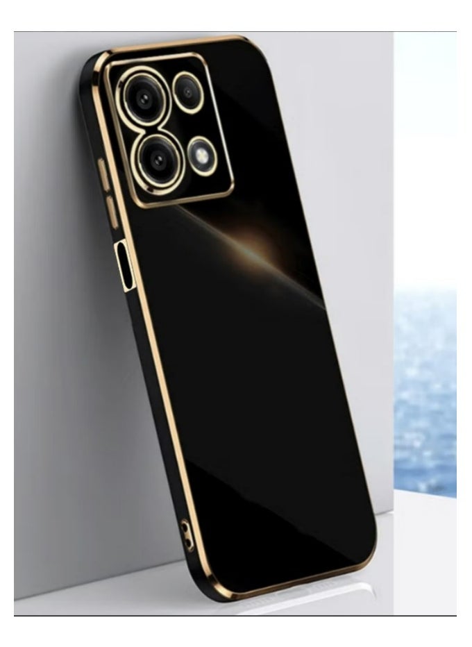 Generic Case Cover For Xiaomi Redmi Note 13 5G Mobile Phone , Luxury Plating Soft Back Cover, Raised Full Camera Protection. 