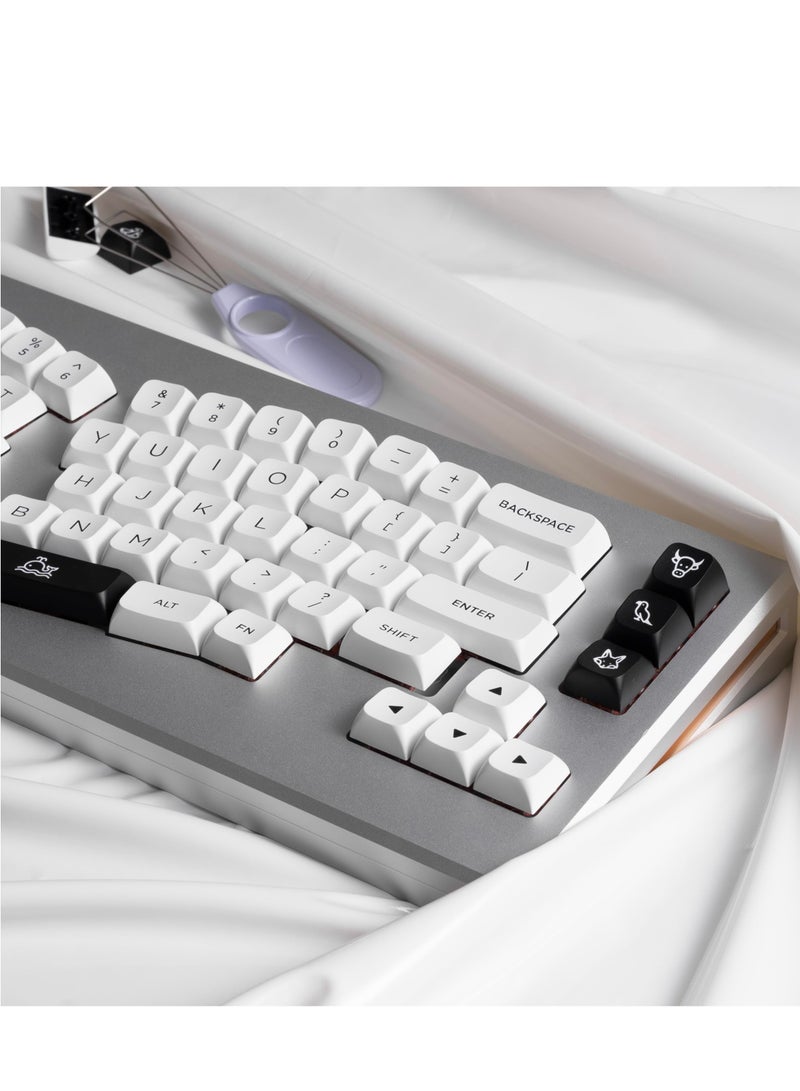 AKKO  Black on White MDA Keycap Set (227-Key)