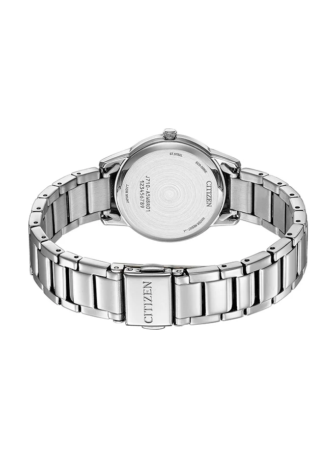 CITIZEN Women's Stainless Steel strap Eco-Drive Women Watch FE1241-71L - 	29.4 mm