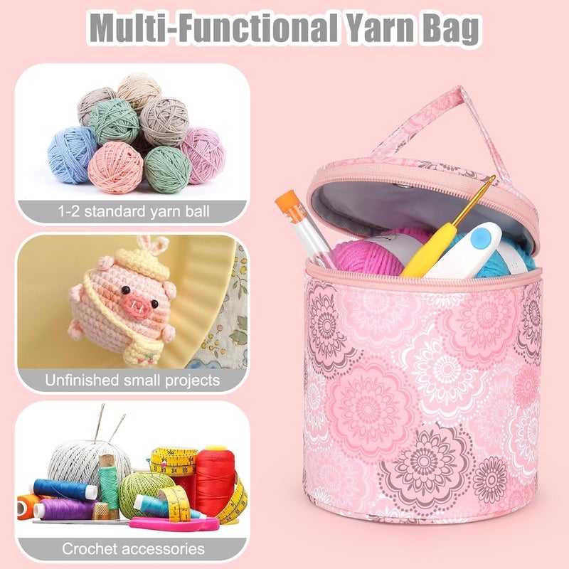 GEMSY Gemsy® Complete Crochet Kit for Beginners, Adults & Kids - Crochet Set with Yarn, Ergonomic Hooks, Knitting Needles,Tools, Accessories & Travel Bag, Crochet Starter Kit for Amigurumi, Blanket, Crafts, Sweater DIY - Image 4