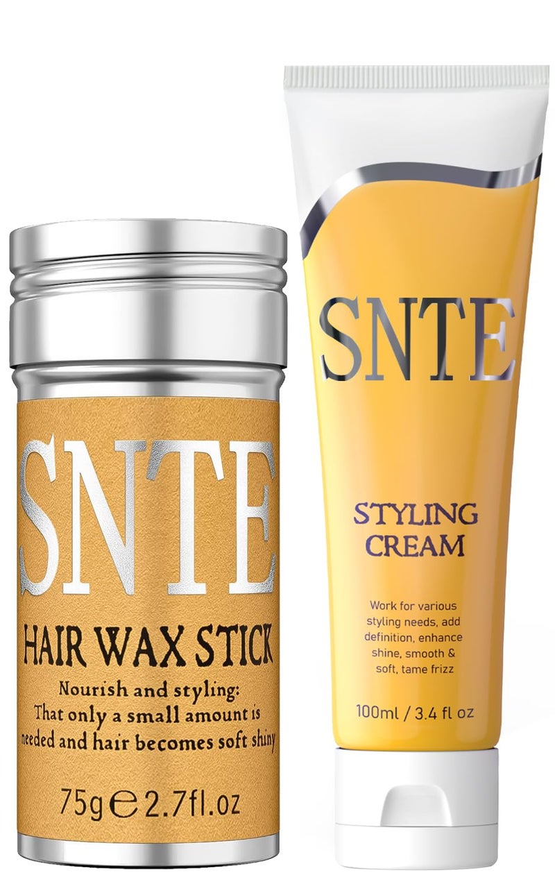 Samnyte Hair Wax Stick  Styling Cream Kit Slick Back Hair Products for Women Kids Nongreasy Fly Away Stick for Hair Hair Styling Accessories for Buns Braiding