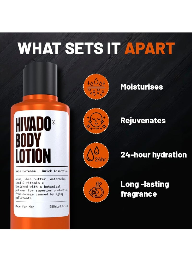 هيفادو غسول الجسم للرجال | ترطيب عميق وترطيب يدوم 24 ساعة | بذور البطيخ وزبدة الشيا | خفيف الوزن وغير دهني وسريع الامتصاص | للبشرة الخشنة والجافة | خالي من الكبريتات والبارابين | 250 مل - Image 3