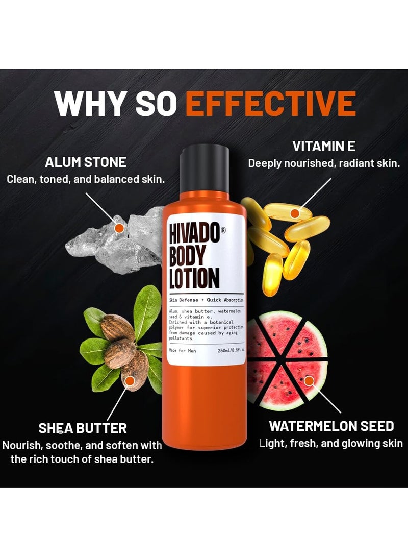 هيفادو غسول الجسم للرجال | ترطيب عميق وترطيب يدوم 24 ساعة | بذور البطيخ وزبدة الشيا | خفيف الوزن وغير دهني وسريع الامتصاص | للبشرة الخشنة والجافة | خالي من الكبريتات والبارابين | 250 مل - Image 4