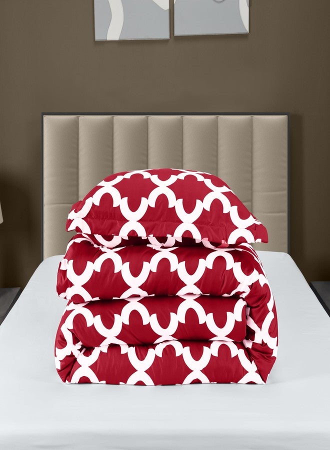 Utopia Bedding Twin Comforter Set Red, Printed Comforters Twin Size, 2 Piece Lightweight All Season Down Alternative Bedding Set with 1 Comforter (64 x 88 in) and 1 Pillow Shams (20 x 26 in) - Image 5