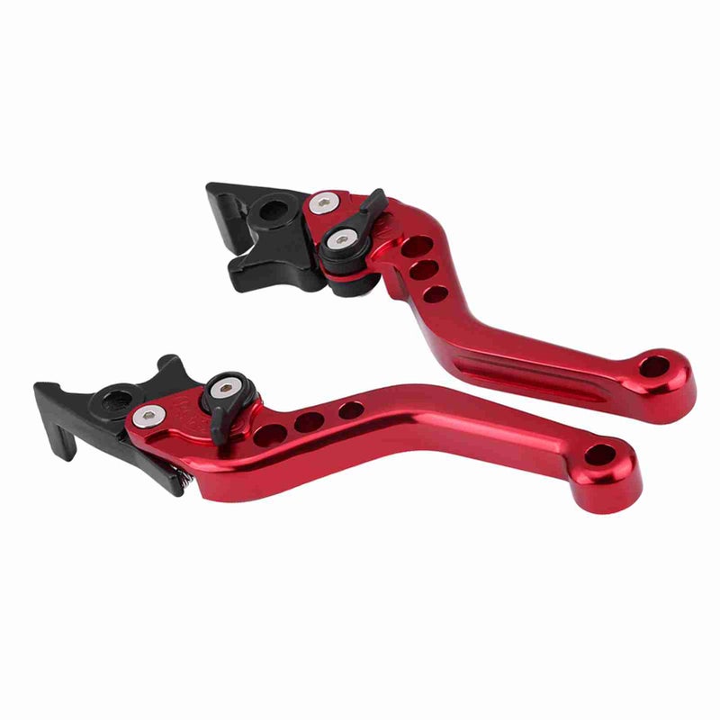 1 Pair CNC Aluminum Motorcycle Scooter Modification Double Disc Brake Lever Red - Image 5