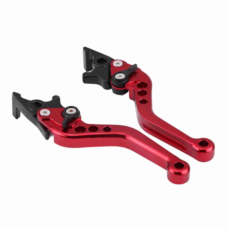 1 Pair CNC Aluminum Motorcycle Scooter Modification Double Disc Brake Lever Red - Image 4