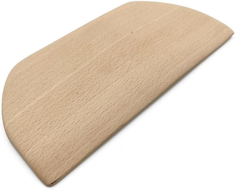 Luzen 2Pcs Wooden Dough Scraper Multipurpose Kitchen Gadgets Dough Cutters Bench Scraper Flour Mixing Shovel Pancake Scraper for Cake, Pastry, Pizza, Pancake, Bread Baking Supplies - Image 4