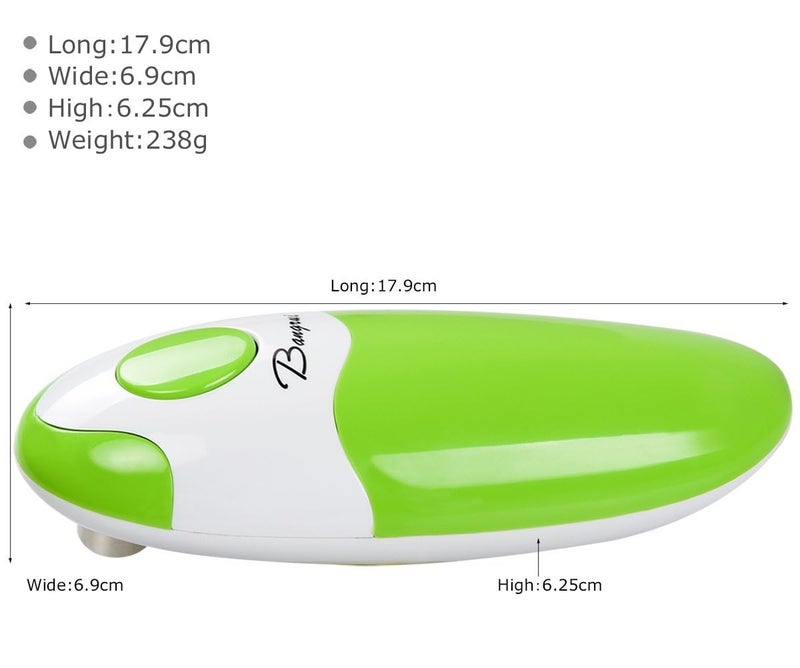 Bangrui Kitchen Automatic Safety Cordless One Tin Touch Electric Can Opener& Bangrui Professional Electric Can Opener.One-touch switch .Smooth can edge.Being friendly to left-hander and arthritics!(Green) - Image 3