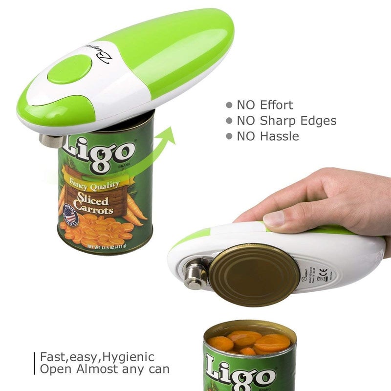 Bangrui Kitchen Automatic Safety Cordless One Tin Touch Electric Can Opener& Bangrui Professional Electric Can Opener.One-touch switch .Smooth can edge.Being friendly to left-hander and arthritics!(Green) - Image 5