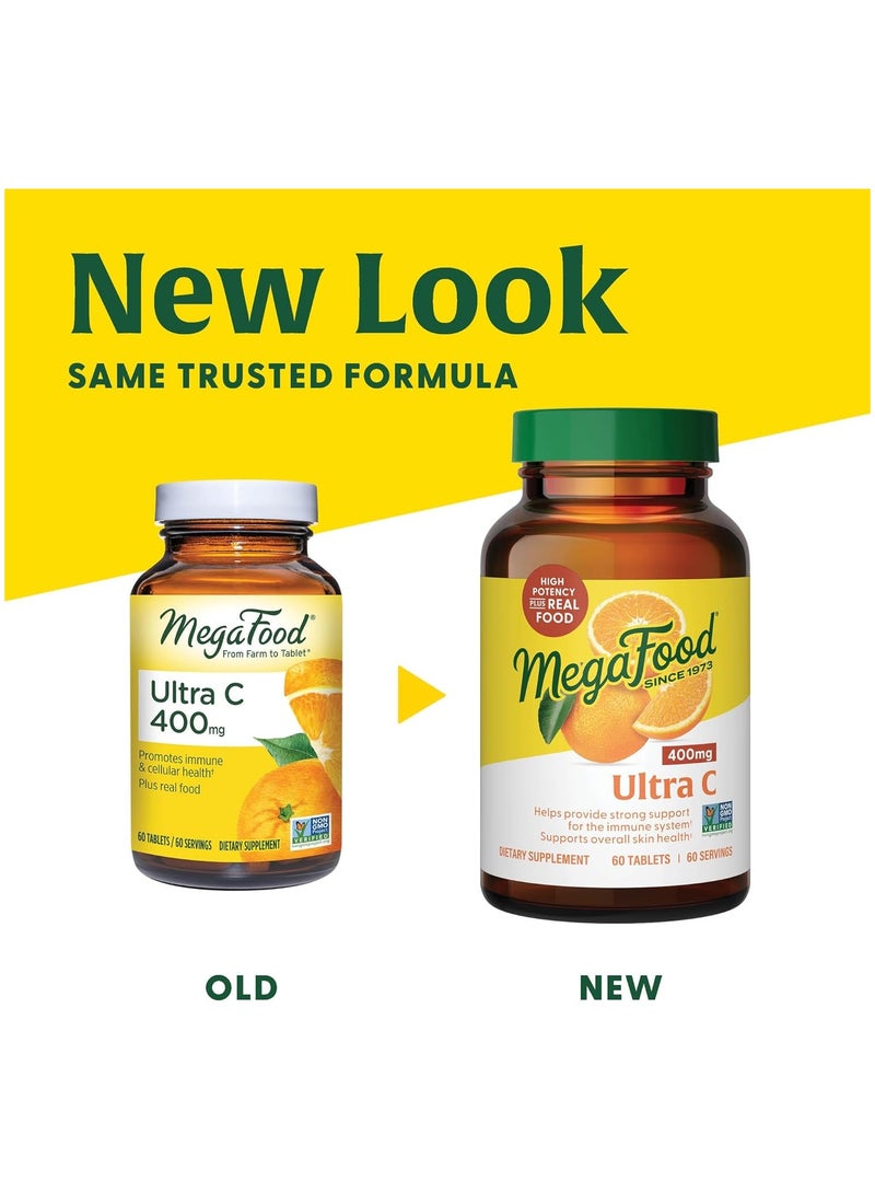 MegaFood Ultra C 400 mg - Helps Provide Strong Support for the Immune System - Supports Overall Skin Health, 60 Tablets  - Image 3