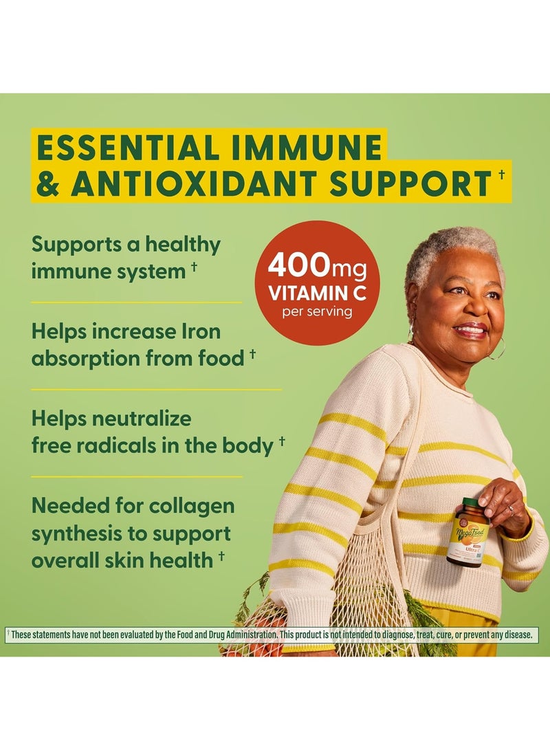 MegaFood Ultra C 400 mg - Helps Provide Strong Support for the Immune System - Supports Overall Skin Health, 60 Tablets  - Image 4