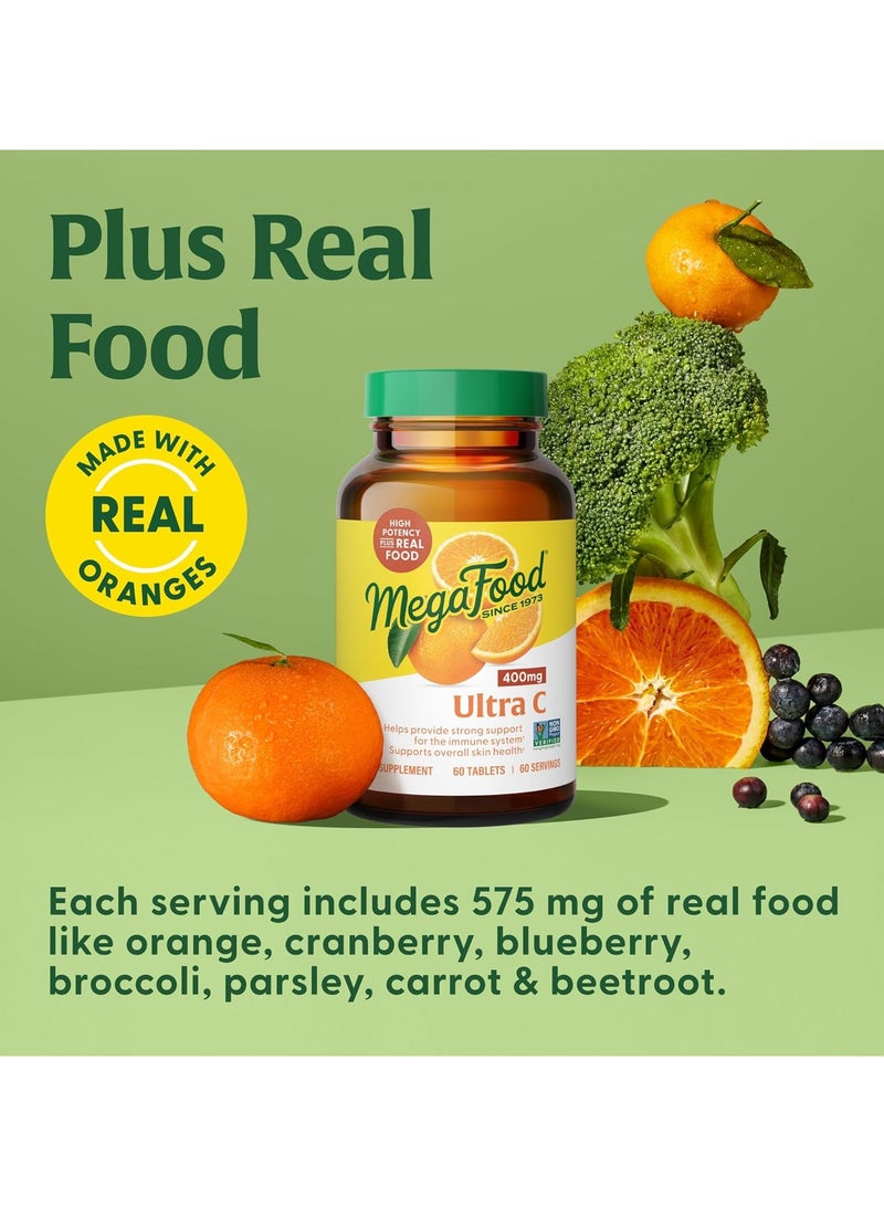 MegaFood Ultra C 400 mg - Helps Provide Strong Support for the Immune System - Supports Overall Skin Health, 60 Tablets  - Image 5