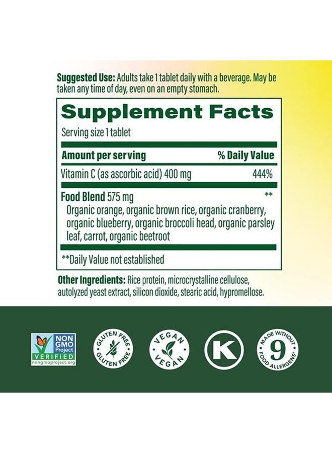 MegaFood Ultra C 400 mg, Vitamin C Immune Support Supplement, 60 Tablets,Essential Immune and Antioxidant Support, Supports Overall Skin Health, Made with Real Food, Non-GMO, Vegan, 60 Servings - Image 2