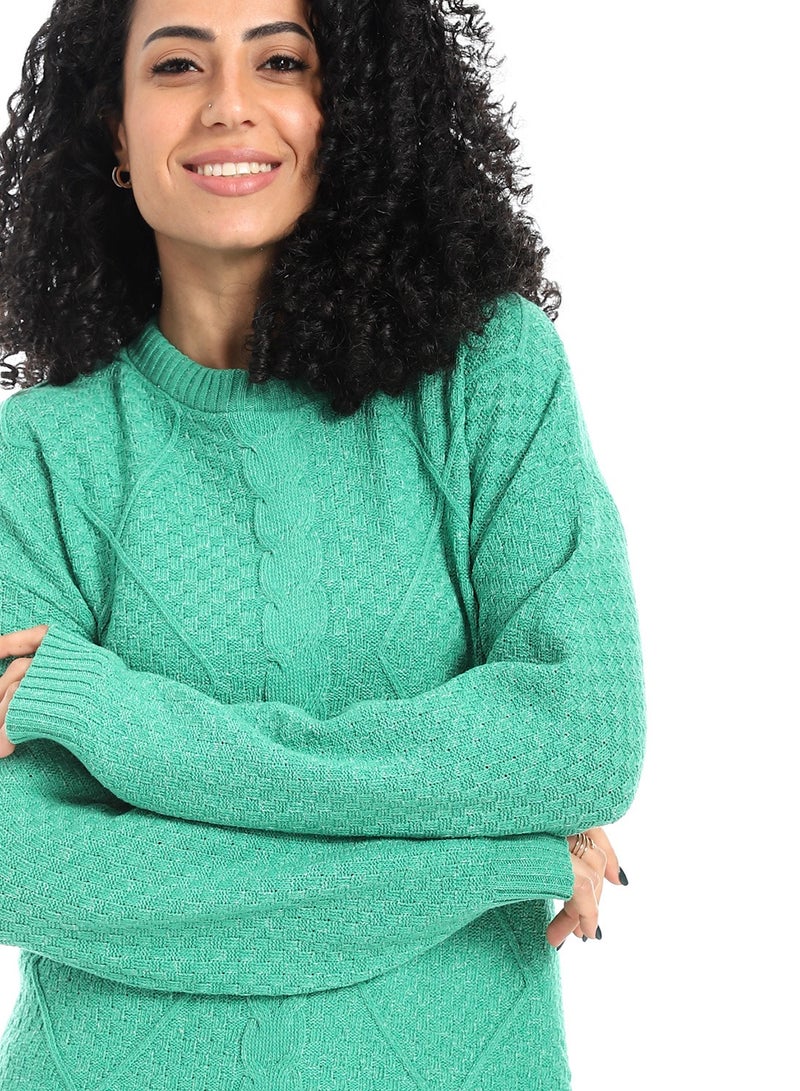 Caesar Women's long wool pullover with multiple designs - Image 2