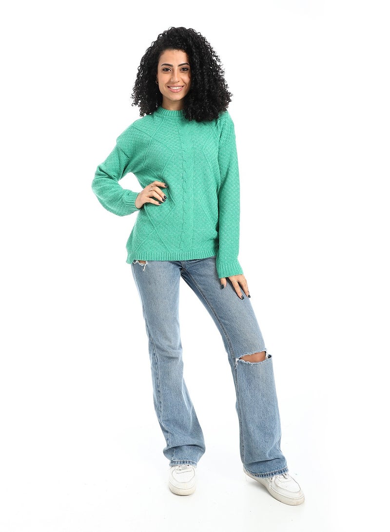 Caesar Women's long wool pullover with multiple designs - Image 1