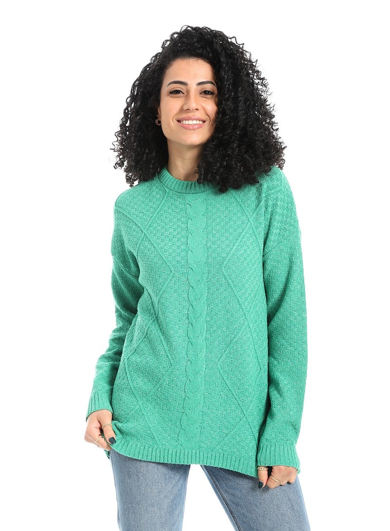 Caesar Women's long wool pullover with multiple designs - Image 3