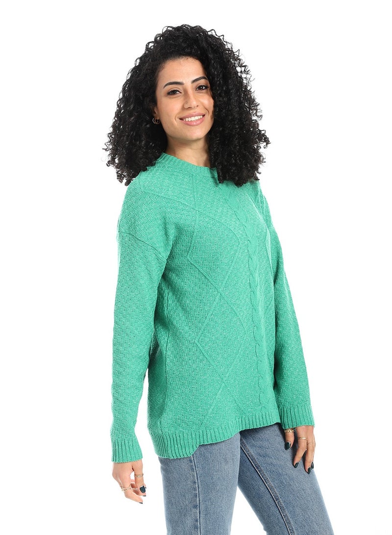 Caesar Women's long wool pullover with multiple designs - Image 4