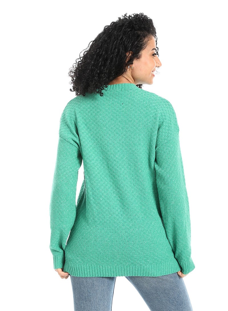 Caesar Women's long wool pullover with multiple designs - Image 5