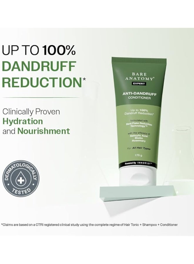 BARE ANATOMY Anti-Dandruff Hair Conditioner with Biotin, Salicylic Acid & Rosemary | Removes Flaky Buildup | Moisturizes & Strengthens Hair | Reduces Frizz & Breakage | For All Hair Types | 175gm - Image 2