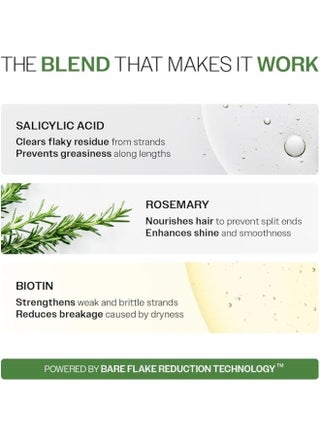 Anti-Dandruff Hair Conditioner with Biotin, Salicylic Acid & Rosemary | Removes Flaky Buildup | Moisturizes & Strengthens Hair | Reduces Frizz & Breakage | For All Hair Types | 175gm - view 4