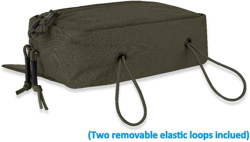 KRYDEX Tactical Drop Pouch Sub Abdominal Carrying Kit Bag Fanny Pack with Hook and Loop Panel for Tactical Vest Chest Rig (Ranger Green) - Image 2