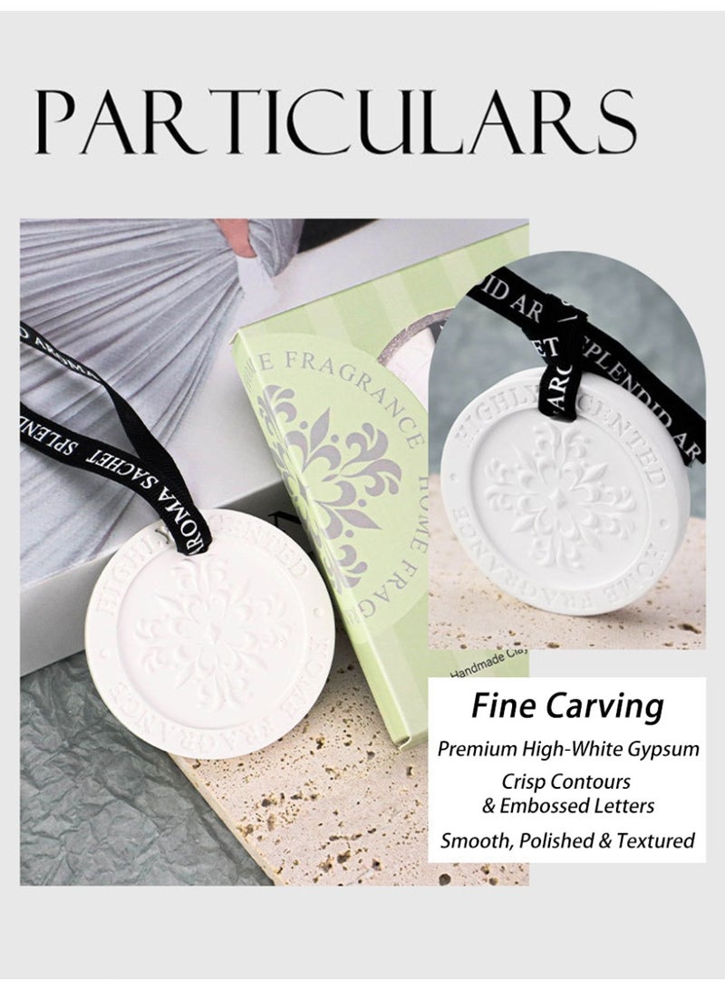 Aromancy Endless Green Scented Hanging Plaster Diffuser Set Aromatherapy Stone Ornament with 5ml Highly Scented Oil Spray Home & Car Fragrance Decor for Closet Wardrobe Office Ramadan Gift - Image 5