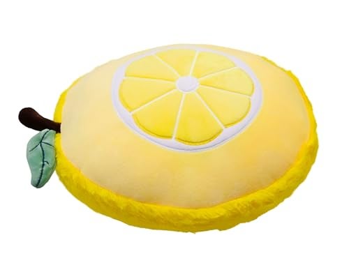 YONLIT Lemon Plush Pillow Cute Fruit Stuffed Animal Soft Plushie Snuggly Hugging Pillow Toy Gifts for Kids Brithday Lemon Lover and Christmas 126 Inches Yellow - Image 5