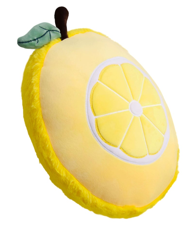 YONLIT Lemon Plush Pillow Cute Fruit Stuffed Animal Soft Plushie Snuggly Hugging Pillow Toy Gifts for Kids Brithday Lemon Lover and Christmas 126 Inches Yellow - Image 3