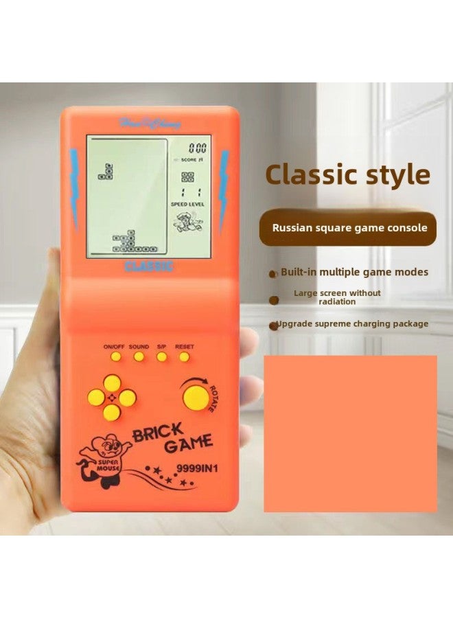 Classic Nostalgic Tetris Game Machine 8090 Childhood Leisure Children's Handheld Game Machine Educational Toys-Color:8050 Orange  Bag  - Image 1