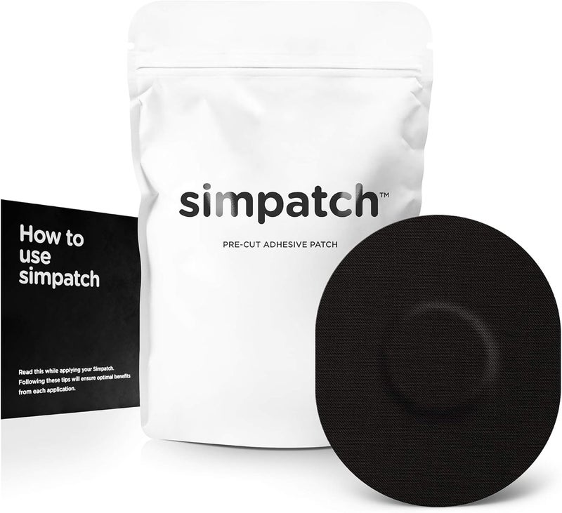 SIMPATCH Universal Adhesive Patch (25-Pack) - Waterproof Adhesive, CGM Patches (Black) - Image 1