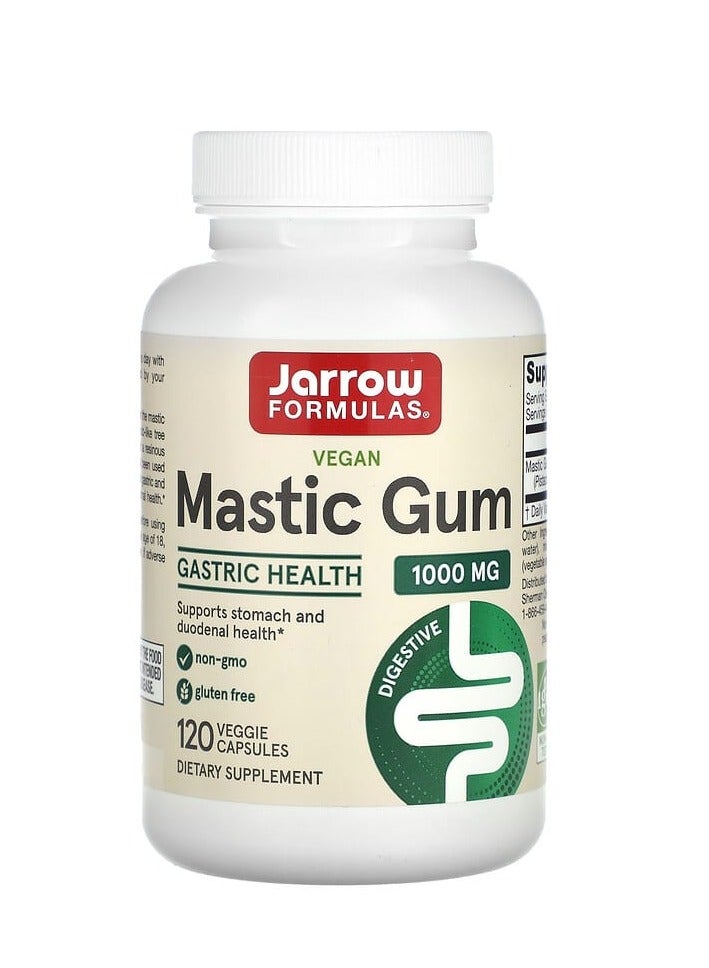jarrow formulas Vegan Mastic Gum, 120 Veggie Capsules (500 mg per Capsule)