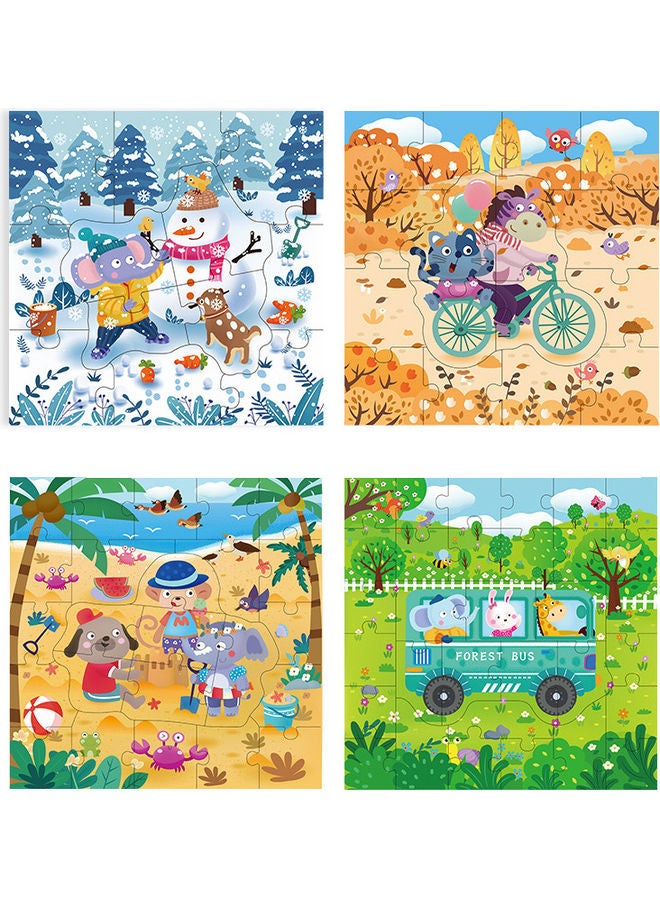 Four Seasons Wooden Puzzles Set - Image 1