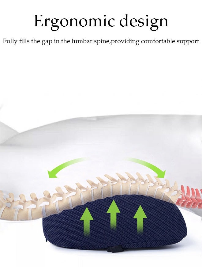DUNISO Lumbar Support Pillow, Memory Foam Waist Pillow For Relieving Low Back Pain, Removable And Washable Sleep Pillow, Moisture Absorption And Breathable, Suitable For Car Seats, Office Chairs, Lounge Chairs And Beds, 54.5*24*11cm  - Image 4