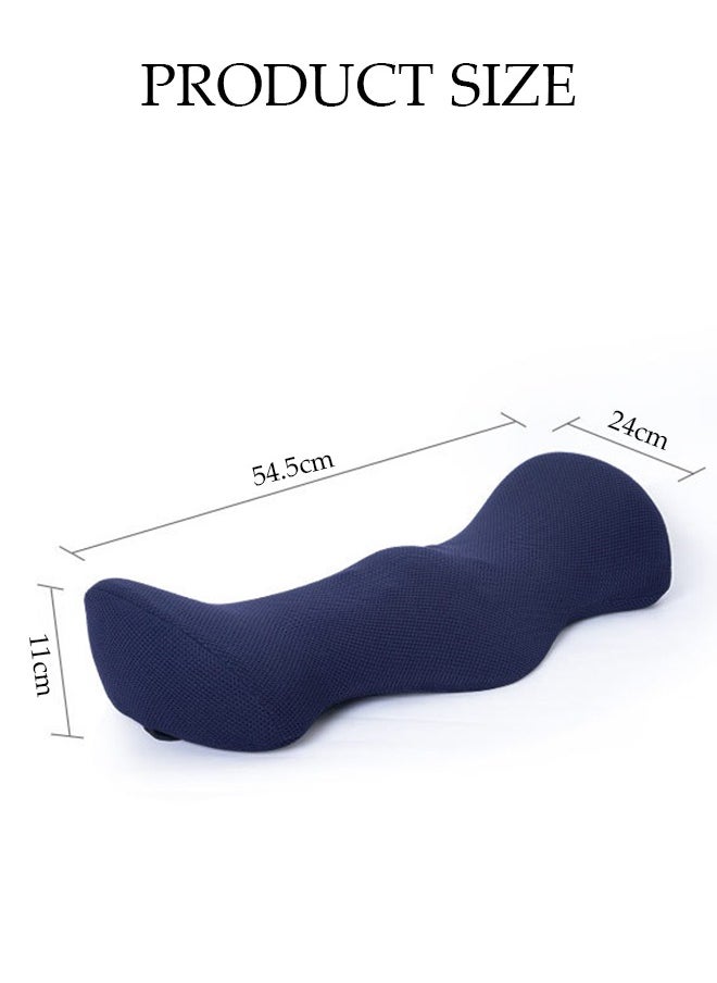 DUNISO Lumbar Support Pillow, Memory Foam Waist Pillow For Relieving Low Back Pain, Removable And Washable Sleep Pillow, Moisture Absorption And Breathable, Suitable For Car Seats, Office Chairs, Lounge Chairs And Beds, 54.5*24*11cm  - Image 2