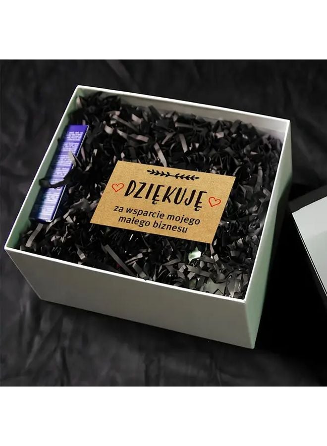 50 قطعة 3.5 × 2.1 بوصة بطاقات شكر ملساء "Dziękuję" مطبوعة على الوجهين مع ظهر قابل للكتابة - Image 5