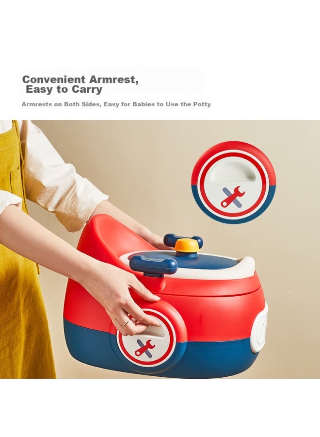 Rikang Children's Toilet, Baby Potty Training Seat, Infant Potty, Pp Hard Pad With Three-in Function, Red X2004-3 - Image 5