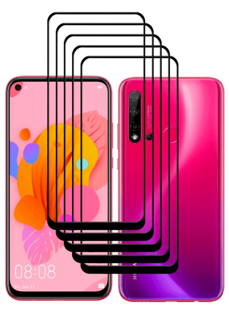 ACLIX 5 Pieces Antistatic ESD Dustproof Premium Quality High Definition Tempered Glass Screen Protector Designed For Huawei nova 5i - Image 1