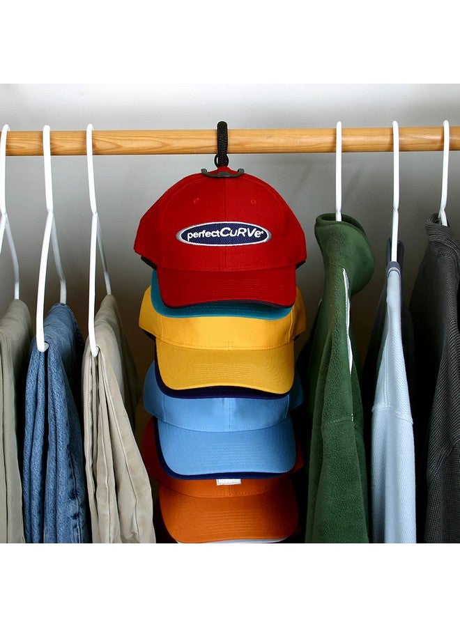 Perfect Curve Perfect Curve Cap Rack System 36 - Baseball Cap Organizer (12 clips hold up to 36 caps,Black)  - Image 2
