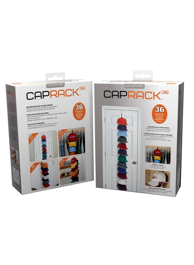Perfect Curve Perfect Curve Cap Rack System 36 - Baseball Cap Organizer (12 clips hold up to 36 caps,Black)  - Image 1