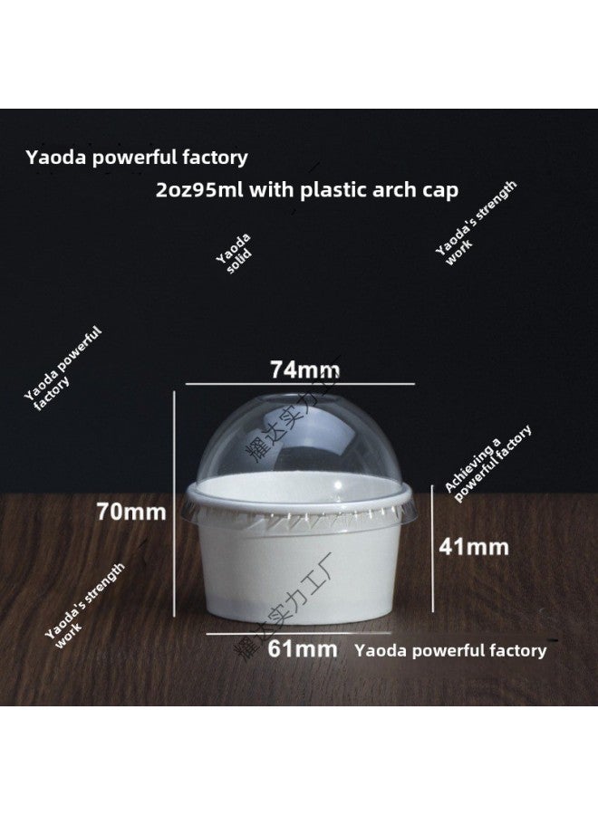 Ice Cream Cup Diy Stall Creative Disposable Ice Cream Paper Cup Ice Cream Cake Stall Commercial Yogurt Printing-Color:3.5oz+flat Cap 50 Sets-Capacity:Default Items - Image 5