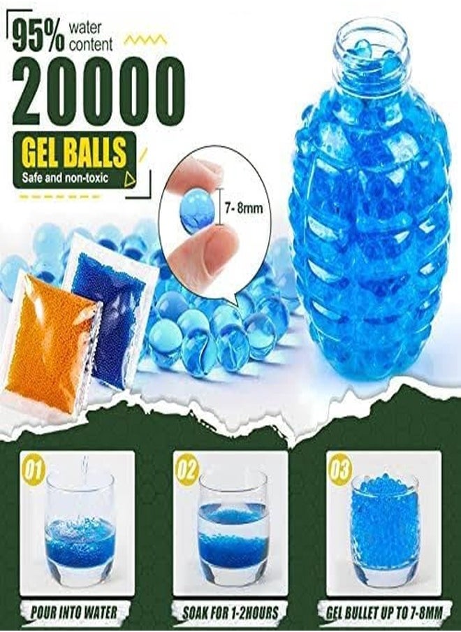 Water gel gun for kids with rechargeable battery