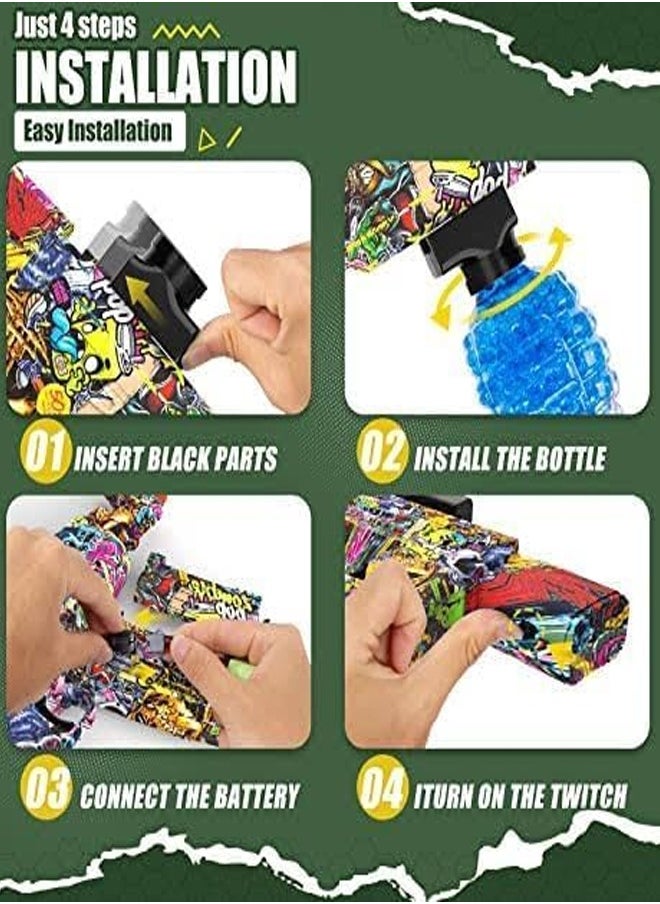 Water gel gun for kids with rechargeable battery