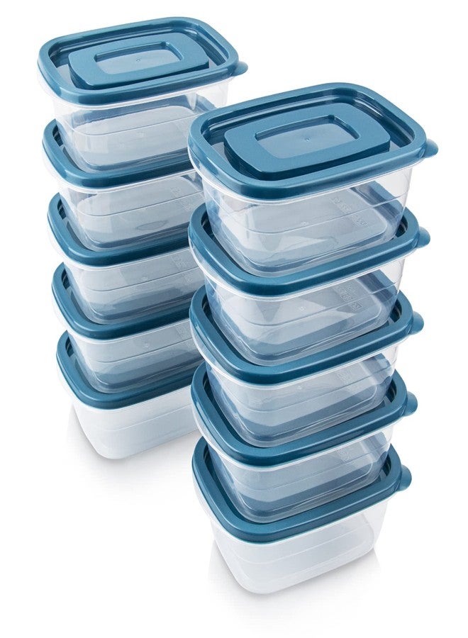 PEDECO 10PCS Food Storage Containers,Freezer Microwave safe,Food Container Sets,BPA Free Plastic Meal Prep Containers & Kitchen Set,Lunch Containers,use for School,Work and Travel,0.53 Quarts Per Box. - Image 1