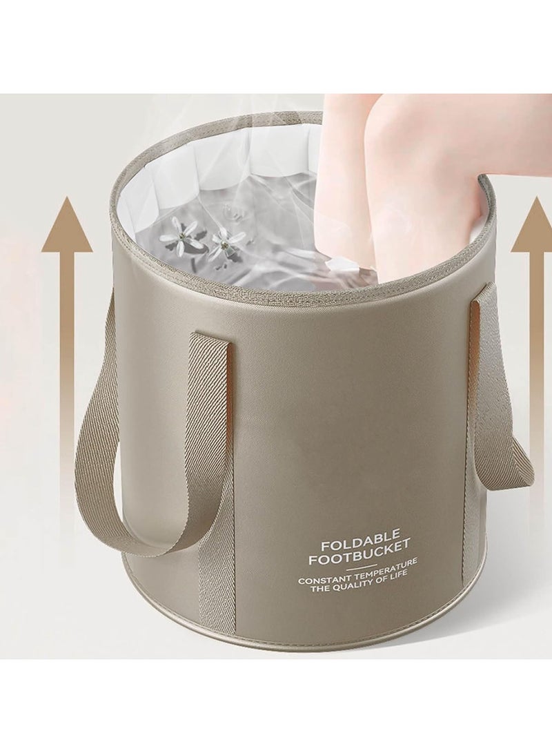 Generic 20L Collapsible Foot Bath Basin, Foldable Bucket Foot Soaking Bag, Portable Home Foot Spa Tub with Handle, Multifunctional Travel Foot Bath Bucket for Camping Finishing Storage Washing  - Image 3