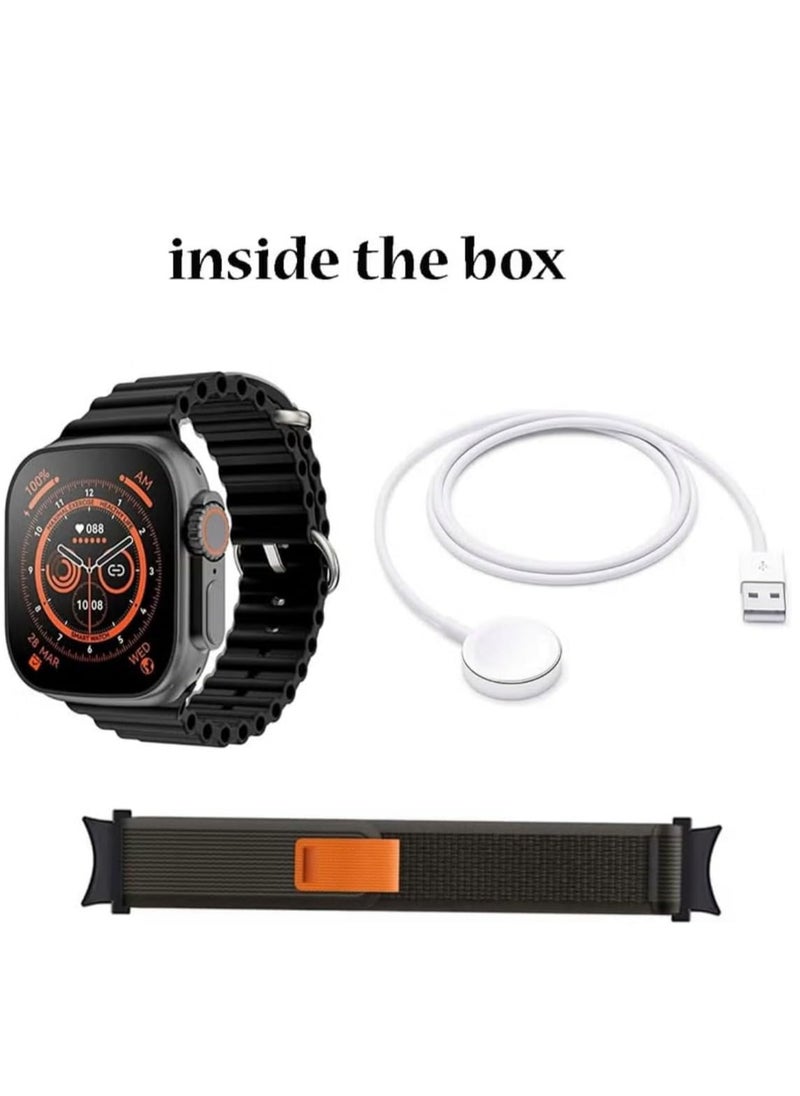 ELTRAZONE - HK 11 Ultra 49mm Smart Watch with Full Touch AMOLED Display, 2 Straps & Wireless Charger - Compatible with Android & iOS - Image 1