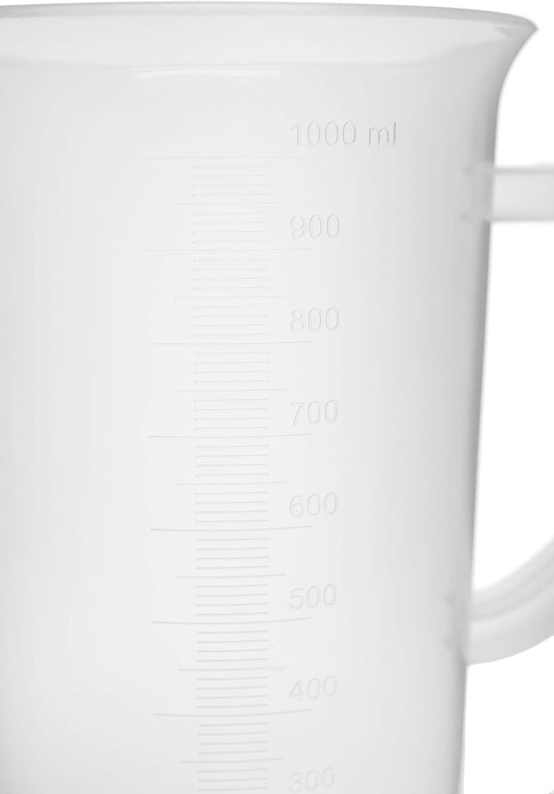 EISCO Plastic Pitcher, 1000mL (1L) - Molded Graduations - Chemical Resistant & Autoclavable Polypropylene - Measuring Jug - Image 2