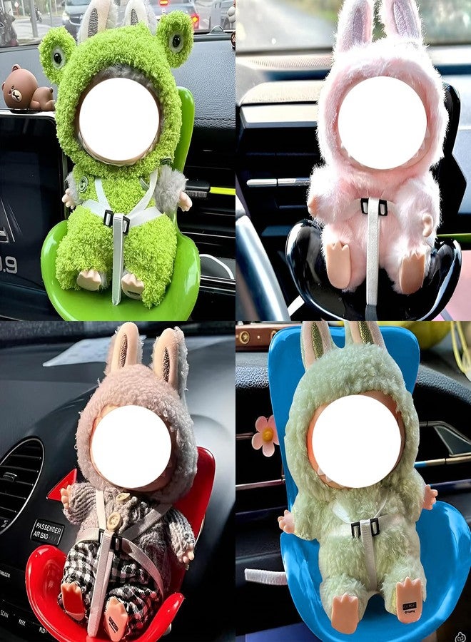 NUJOLI Car Seat for La bu bu Dolls 10-17cm, Car Decoration Chair with Air Vent Clip, Doll Accessories Sofa Seat Suitable for Fans Dolls Collectors Display - Image 2